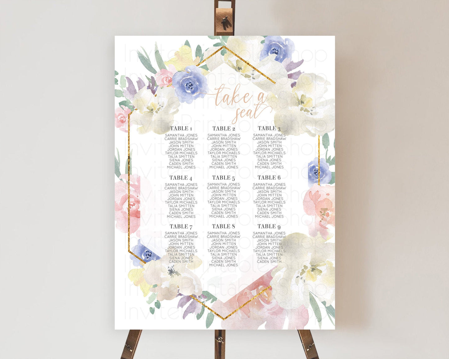 Secret Garden Seating Chart Wildflower Seating Chart Pastel Flowers Seating Chart Enchanted Garden Boho Floral Take A Seat Décor D10254