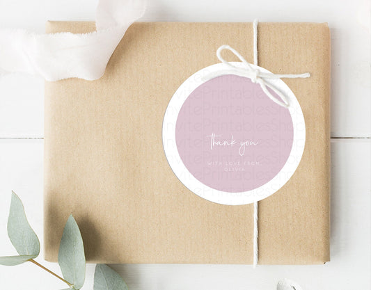Editable Pink Thank You Tags Pastel Pink Thank You Gift Tags Pink Favor Tags