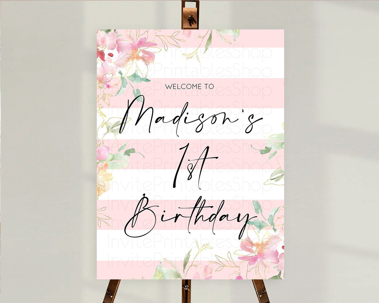 Secret Garden Welcome Sign Wildflower Welcome Board Pastel Flower Garden Welcome Poster Boho Wildflower First Birthday Welcome Sign D10301