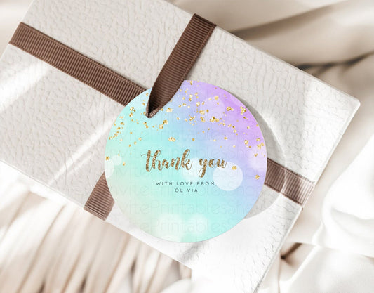 Editable Pastel Thank You Tags Rainbow Thank You Gift Tags Colorful Pastel F
