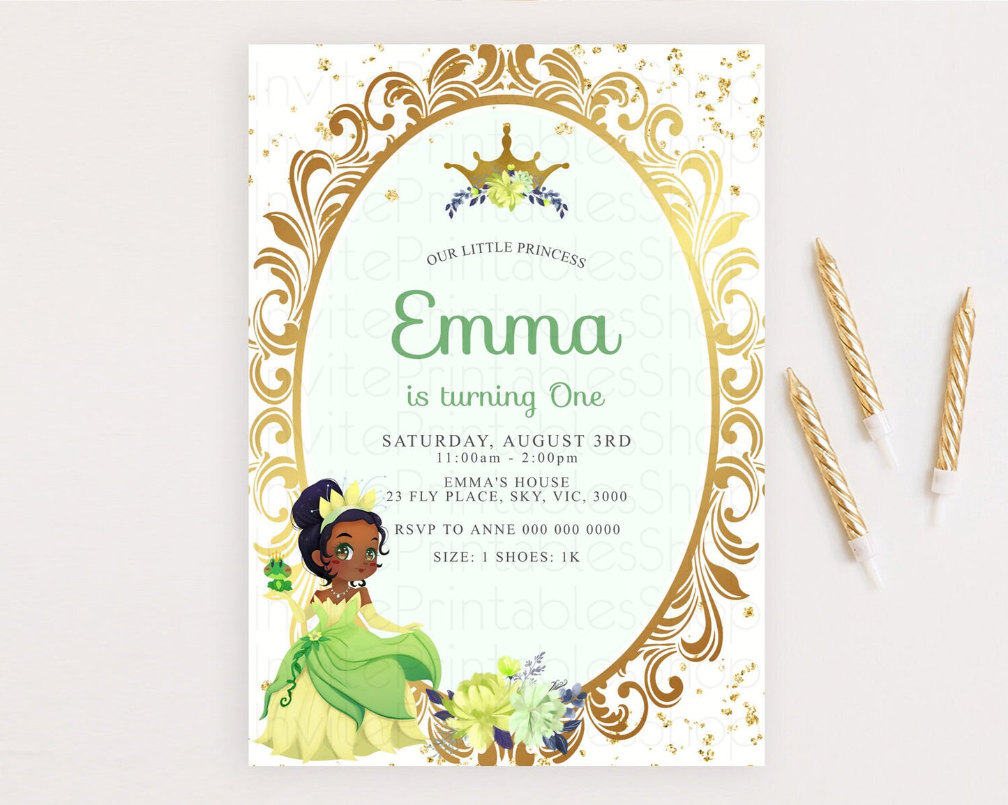Editable Princess Birthday Invitation Castle Invitation Royal Birthday Fairy