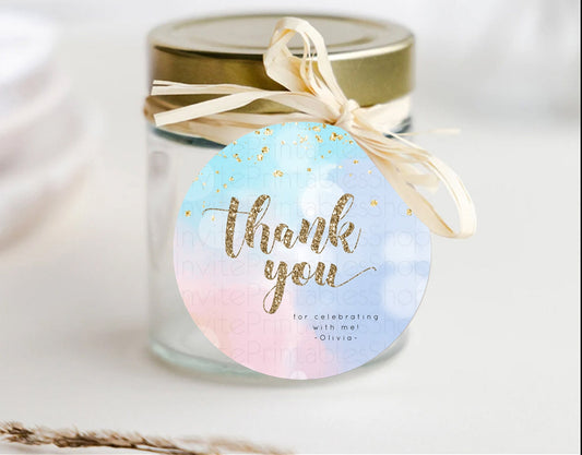 Editable Pastel Thank You Tags Rainbow Thank You Gift Tags Colorful Pastel F