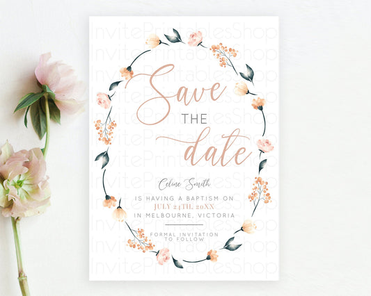 Wildflower Save The Date Template Secret Garden Save The Date Pastel Floral Garden Party Boho Flowers Birthday Baby Shower Wedding D10241