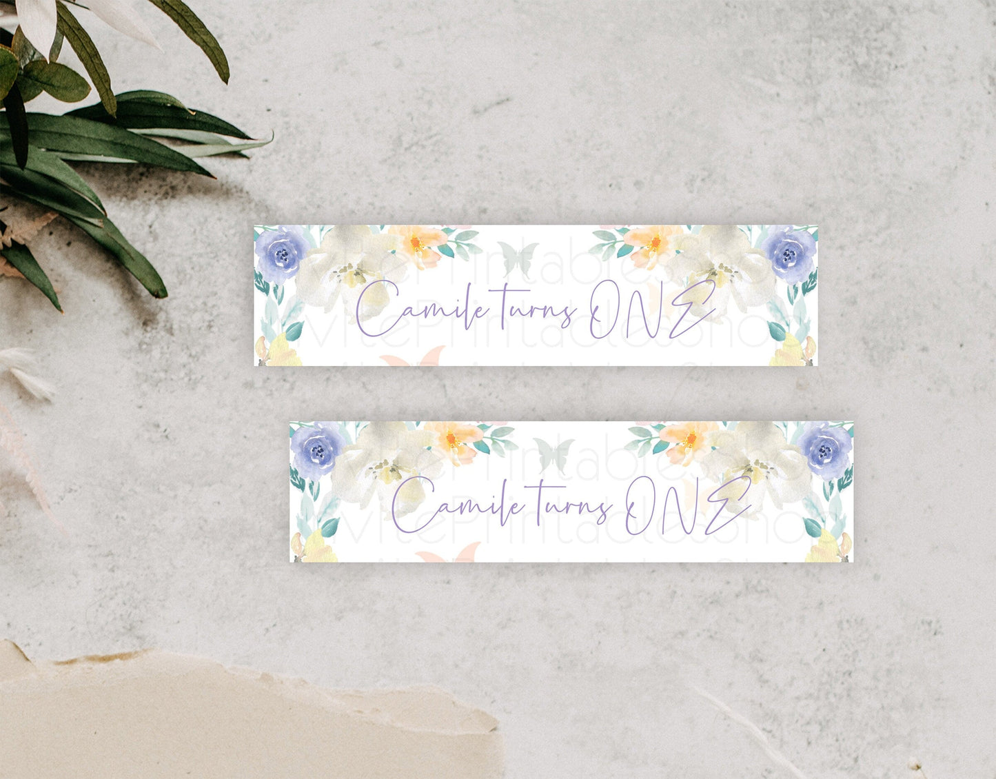 Wildflower Water Label Template Secret Garden Water Label Pastel Floral Garden Party Decor Boho Flowers Birthday Baby Shower Wedding D10710