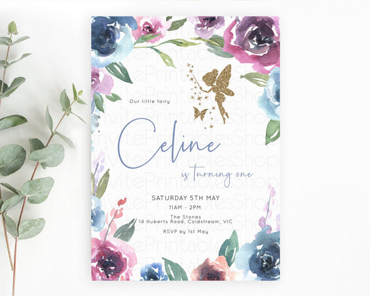 Editable Fairy Birthday Invitation Fairy Invites Fairy Tea Party Fairy Garde
