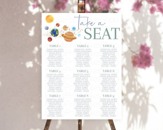 Editable Space Seating Chart Space Seating Decor First Trip Around the Sun D