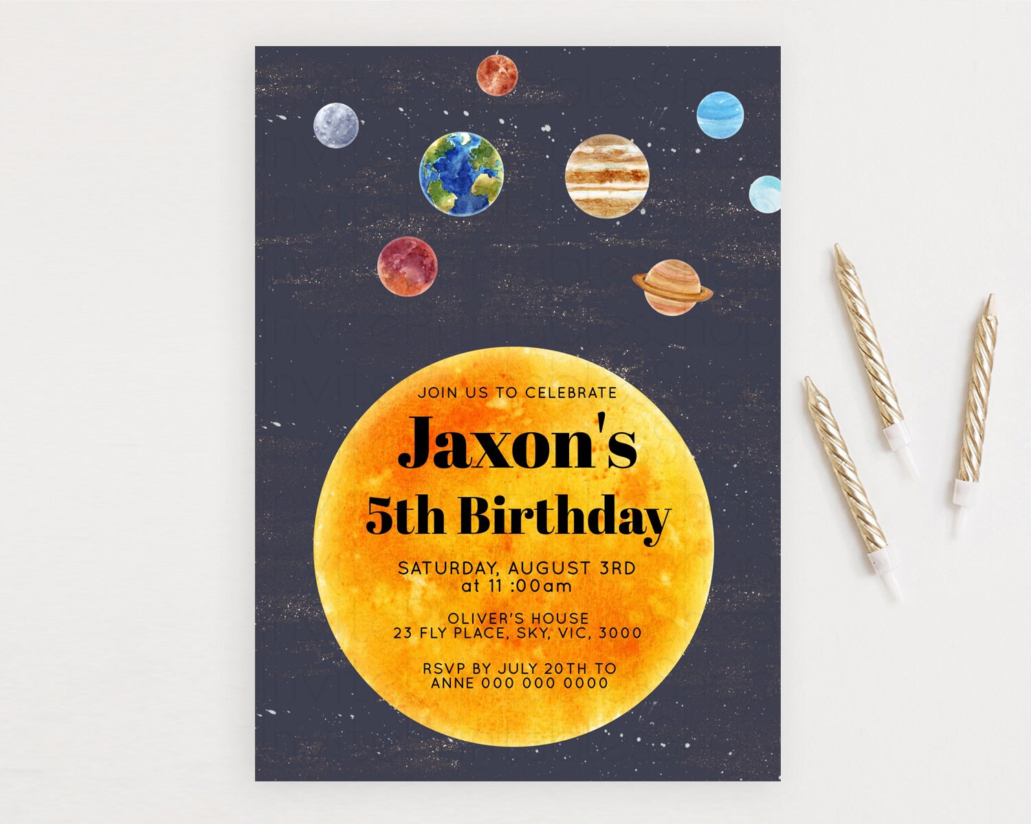 Editable Space Birthday Invitation Space 1st Birthday Invites First Trip Aro