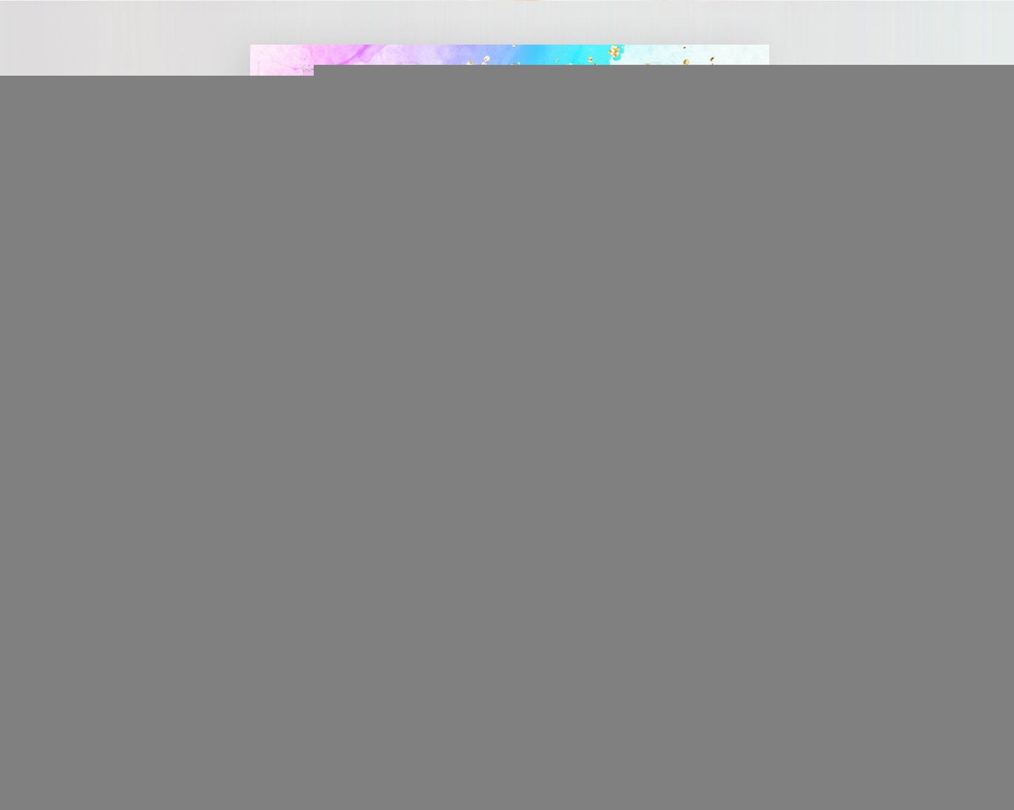 Rainbow Birthday Invitation Colorful Pastel Watercolor Invitation Gold Glitter Sprinkles Ombre Pastel 1st 2nd 3rd Birthday D10961
