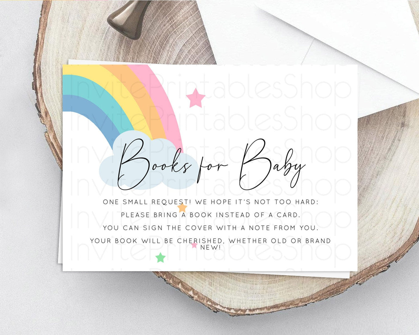 Pastel Rainbow Books For Baby Card Boho Rainbow Book Insert Boho Rainbow Book Card Pastel Watercolor Baby Shower Book Poem Request D11023