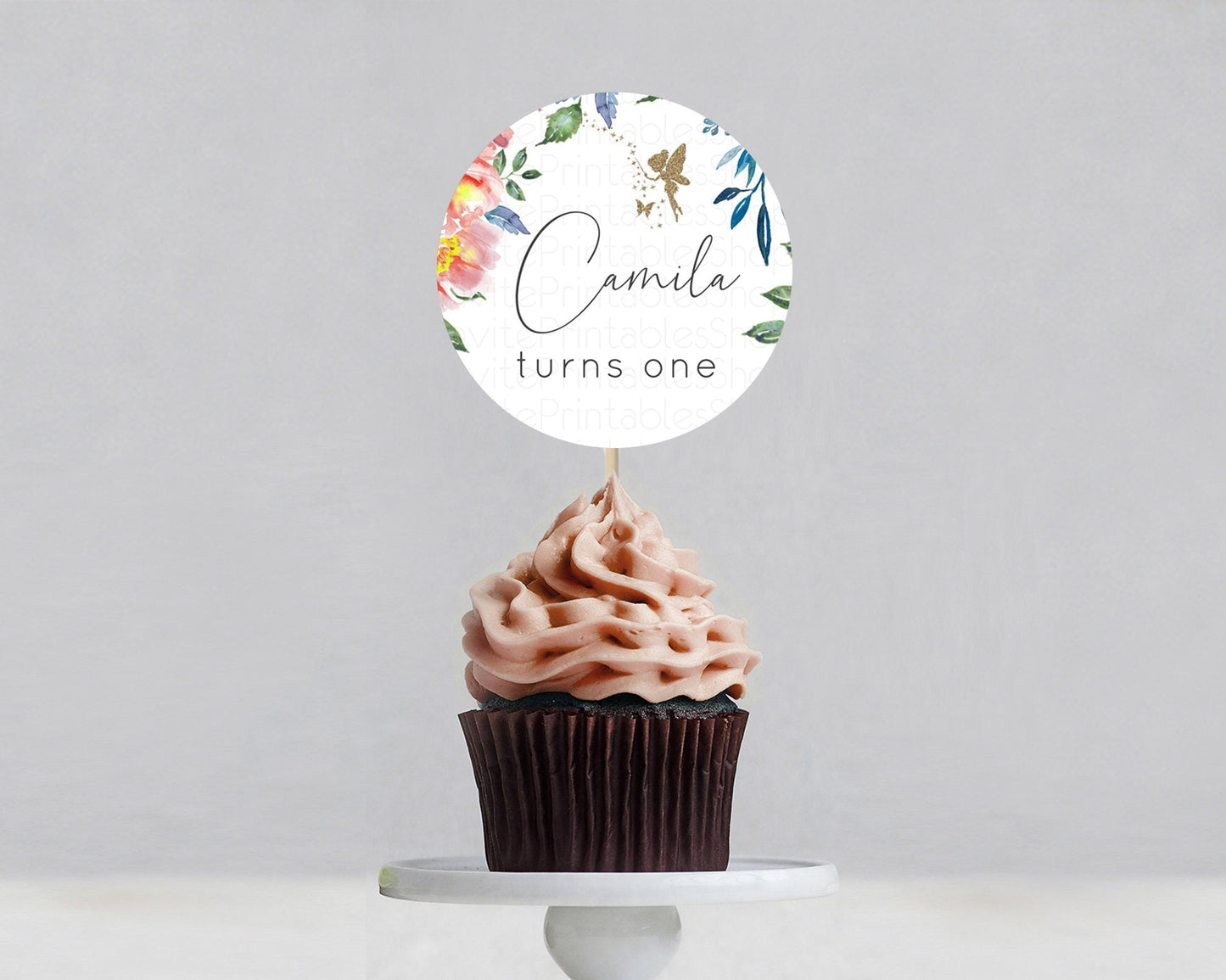 Fairy Cupcake Toppers Pastel Fairy Cupcake Toppers Fairy Floral Garden Cupcake Topper Enchanted Garden Floral Butterfly Party Decor D10752