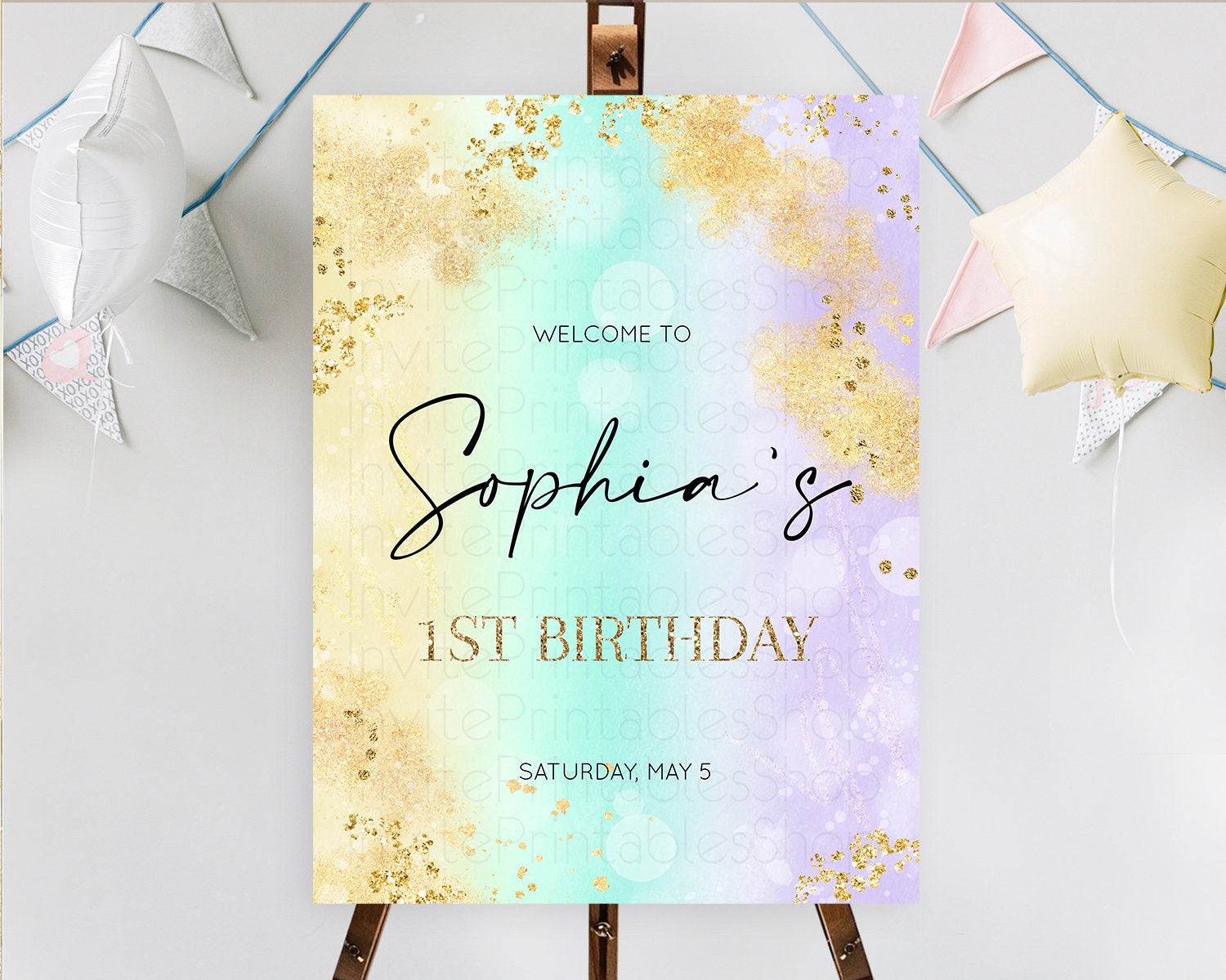 Editable Pastel Welcome Sign Pastel Rainbow Welcome Sign Colorful Rainbow Co