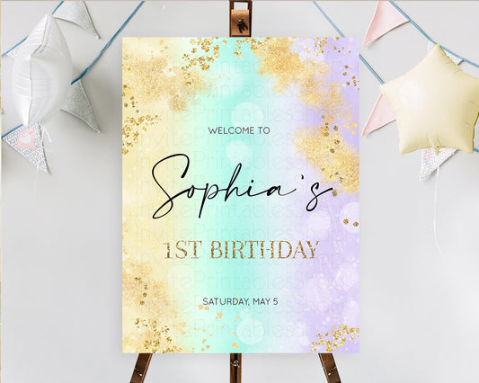 Editable Pastel Welcome Sign Pastel Rainbow Welcome Sign Colorful Rainbow Co