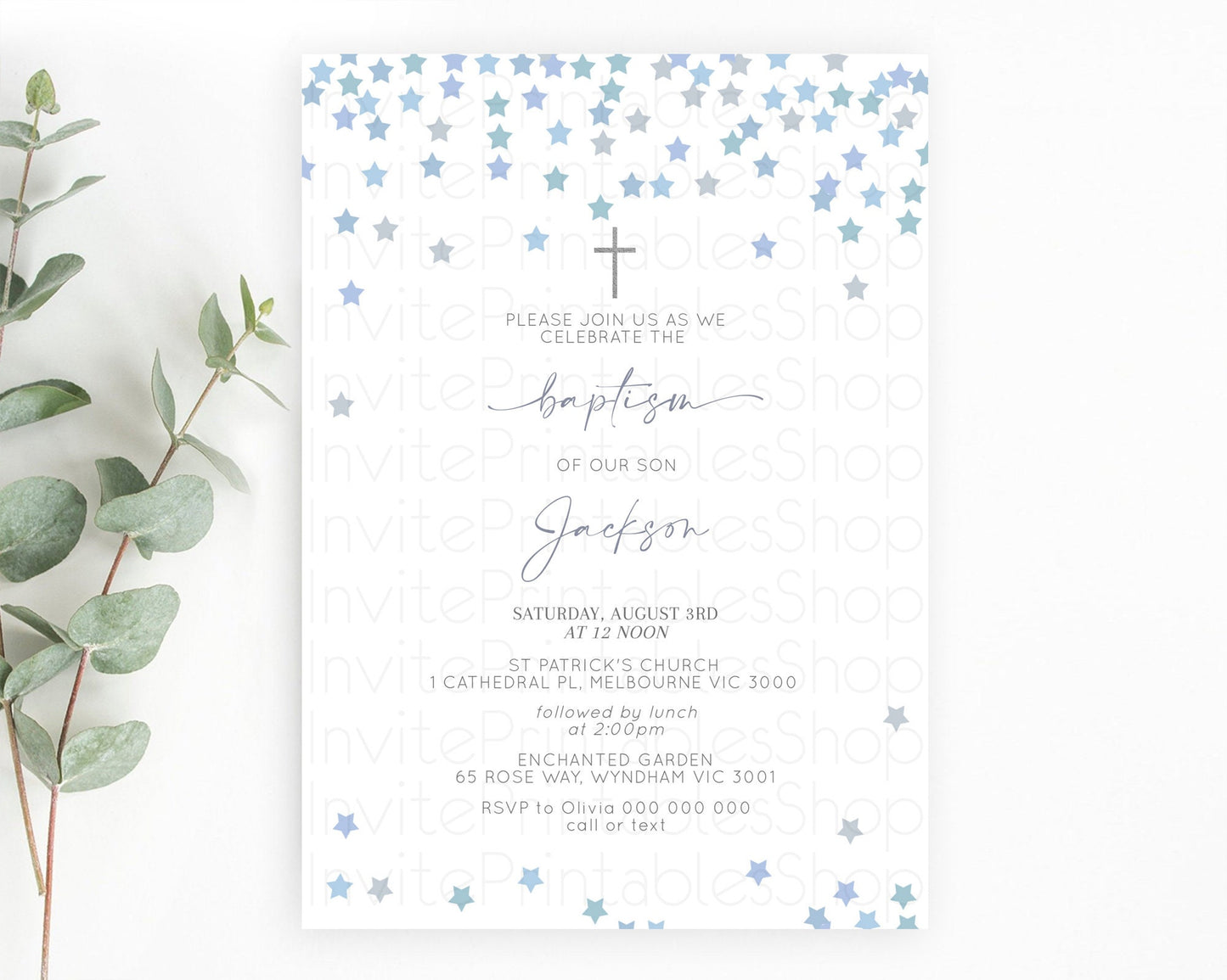 Star Baptism Invitation Pastel Stars Baptism 1st Birthday Invitation Rainbow Colors Confetti Twinkle Little Star Christening Invite D10341