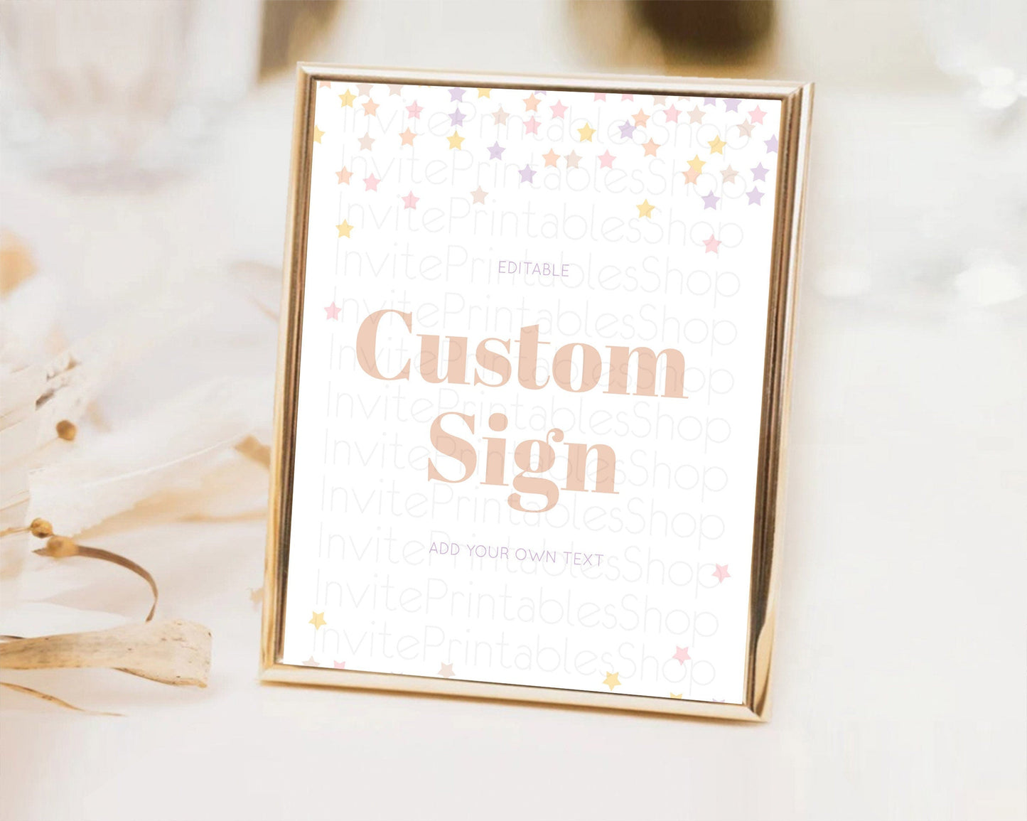 Twinkle Stars Sign Pastel Twinkle Little Star Party Shooting Star Confetti Sprinkles Table Sign Decor Birthday Baptism Baby Shower D10810