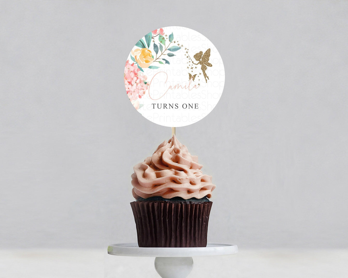 Fairy Cupcake Toppers Pastel Fairy Cupcake Toppers Fairy Floral Garden Cupcake Topper Enchanted Garden Floral Butterfly Party Decor D10789