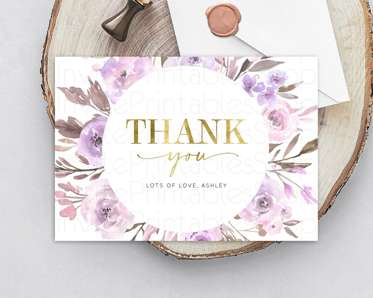 Secret Garden Thank You Wildflower Thank You Card Pastel Flower Garden Birthday Thank You Card Boho Floral Teacher Thank You Card D10201