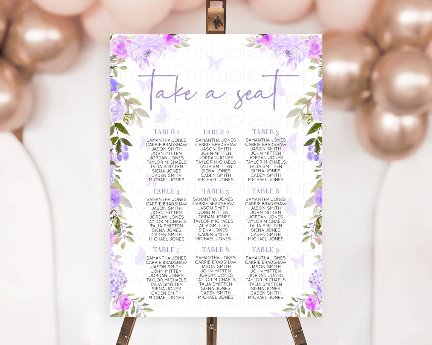 Secret Garden Seating Chart Wildflower Seating Chart Pastel Flowers Seating Chart Enchanted Garden Boho Floral Take A Seat Decor D10719