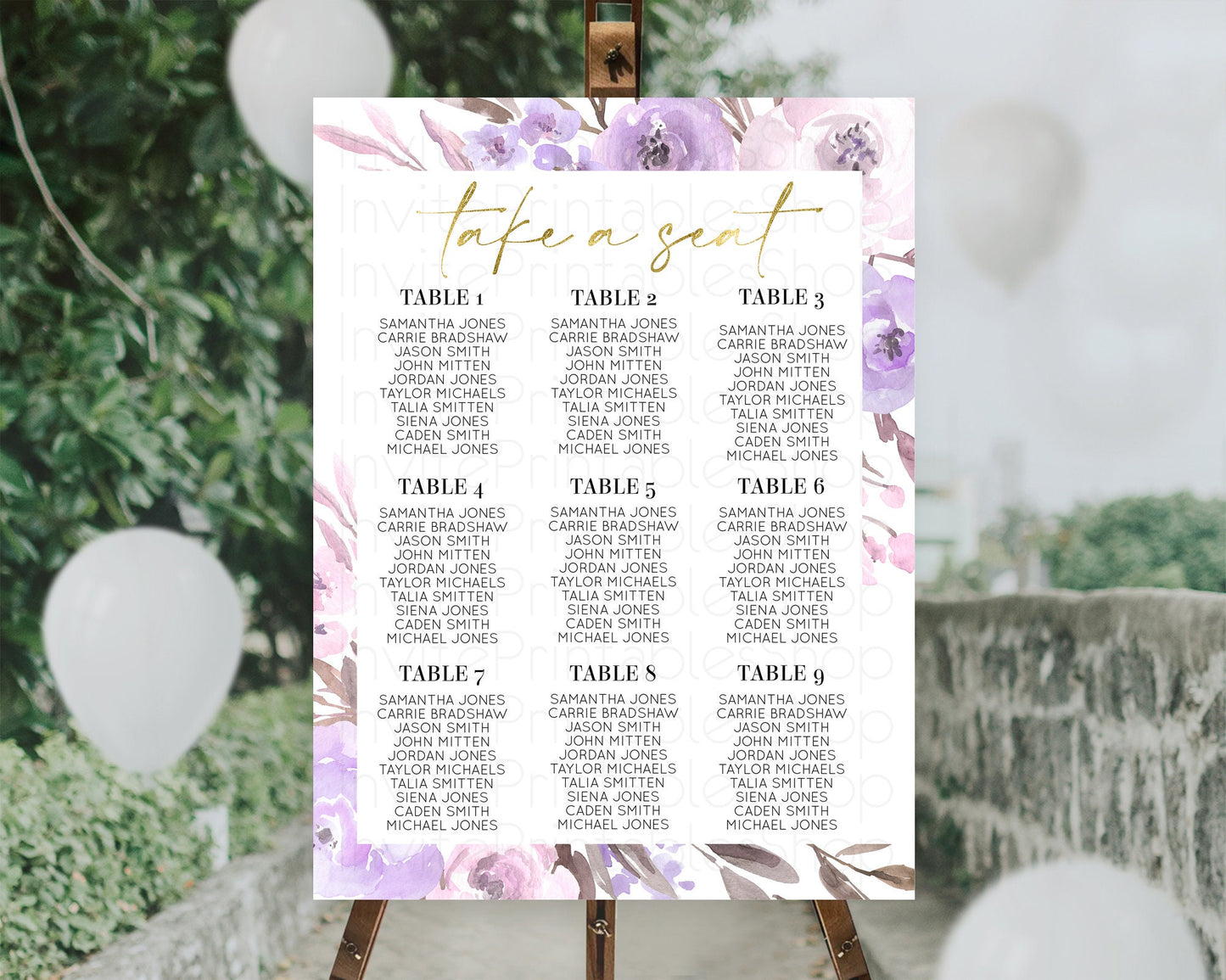 Secret Garden Seating Chart Wildflower Seating Chart Pastel Flowers Seating Chart Enchanted Garden Boho Floral Take A Seat Décor D10201