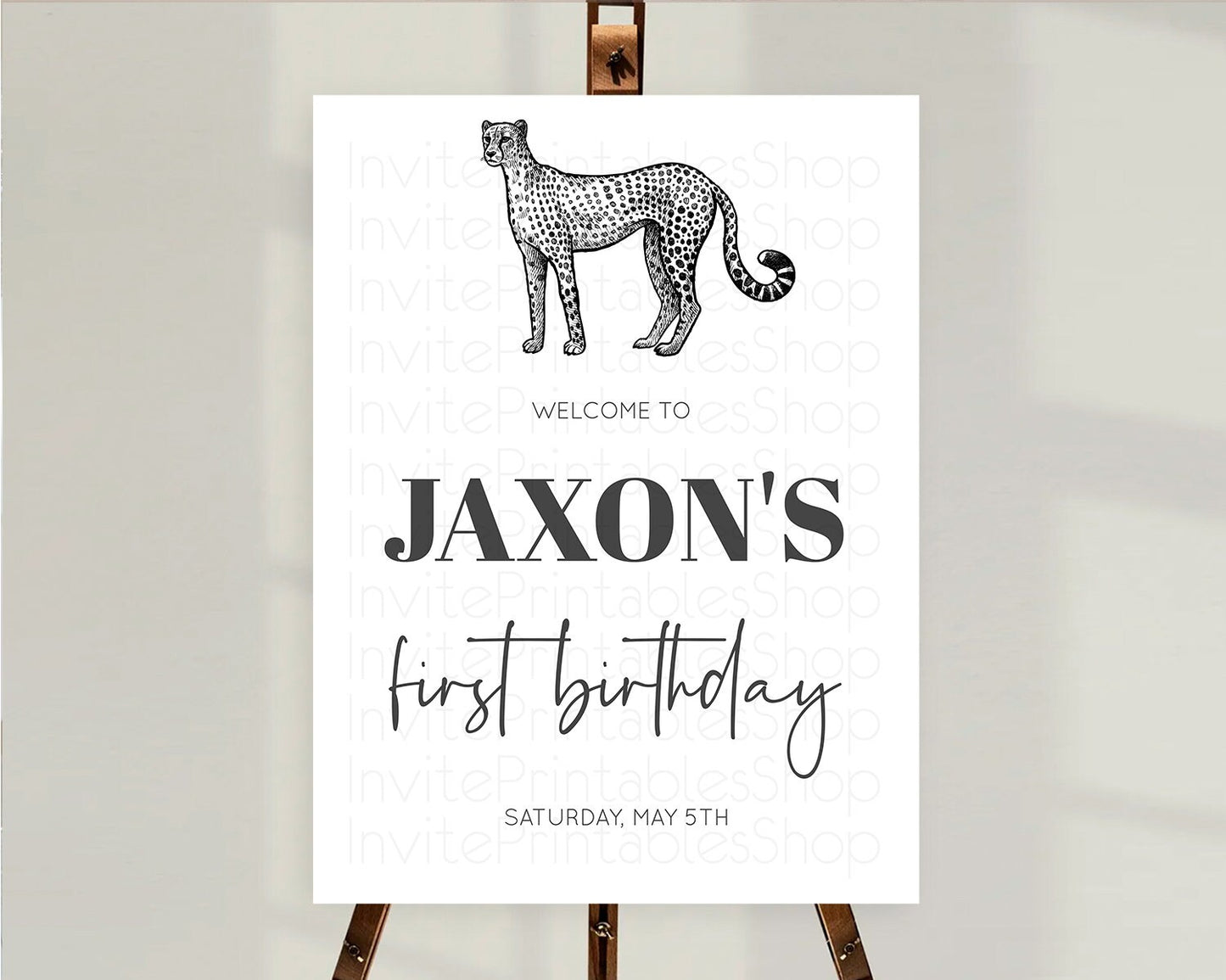 Cheetah Welcome Sign Cheetah Welcome Board Cheetah Party Welcome Poster Safari Adventure Decor Cheetah First Birthday Welcome Sign D10290