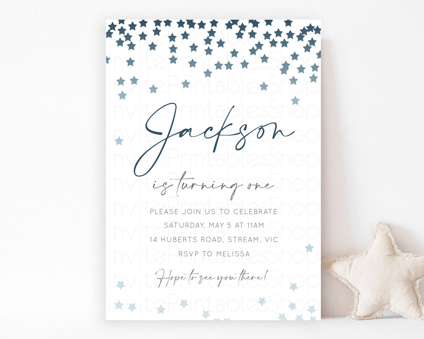 Twinkle Star Birthday Invitation Pastel Stars Birthday Invitation Ombre Stars Navy Blue Invite Sprinkle Confetti 1st 2nd 3rd 350