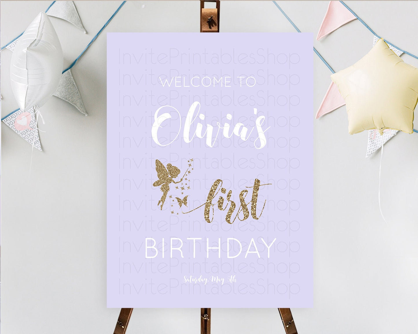 Fairy Welcome Sign Fairy Welcome Board Enchanted Garden Pastel Floral Butterfly Decor Secret Garden First Birthday Welcome Sign D10389