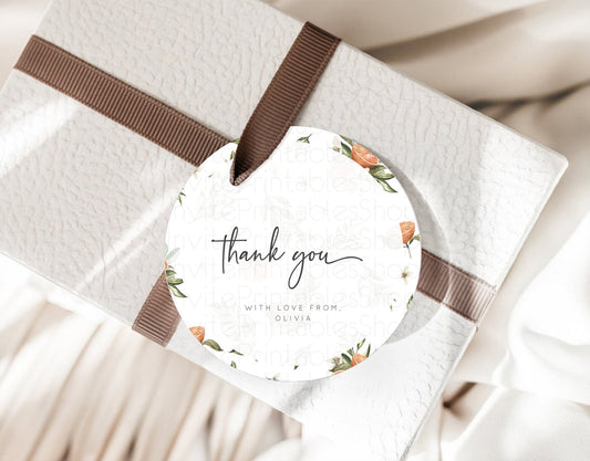 Citrus Thank You Tags Lemon Thank You Tags Orange Thank You Tags Citrus Loot Favor Tags Citrus Floral Décor First Birthday Thank You D10545