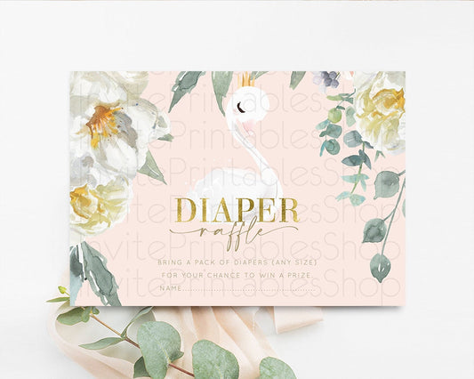 Editable Diaper Raffle Diaper Request Diaper Insert Card Baby Shower Diaper