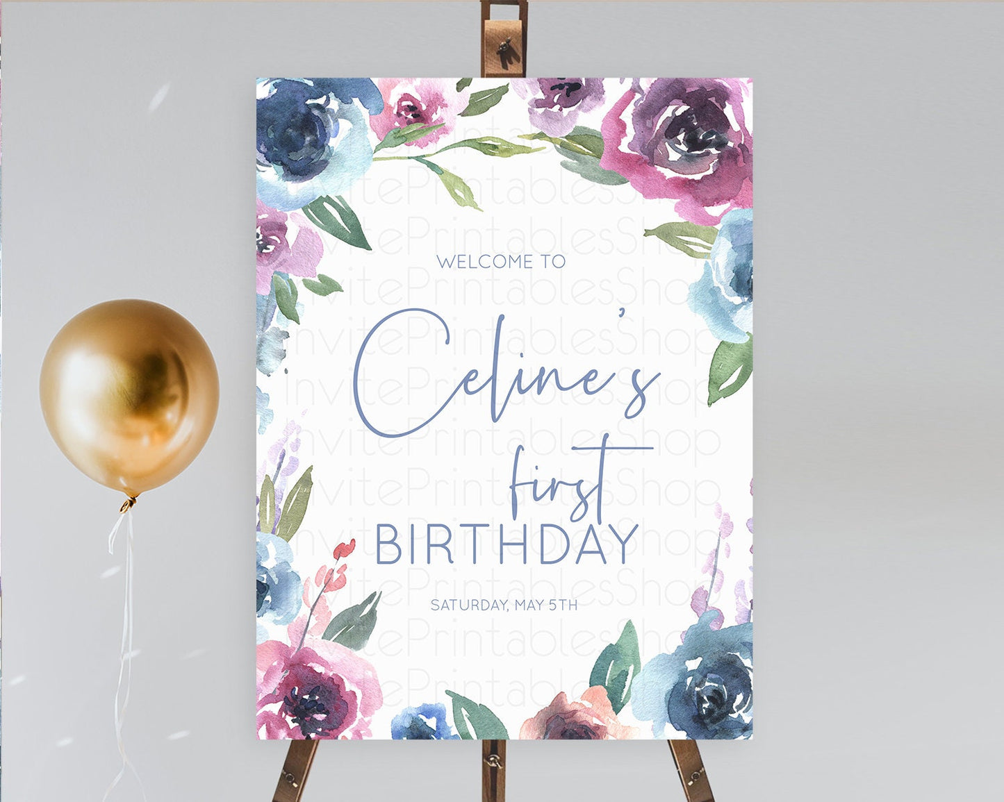 Secret Garden Welcome Sign Wildflower Welcome Board Pastel Flower Garden Welcome Poster Boho Wildflower First Birthday Welcome Sign D10780