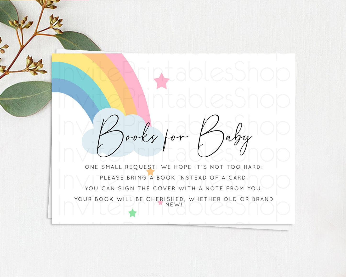Pastel Rainbow Books For Baby Card Boho Rainbow Book Insert Boho Rainbow Book Card Pastel Watercolor Baby Shower Book Poem Request D11023