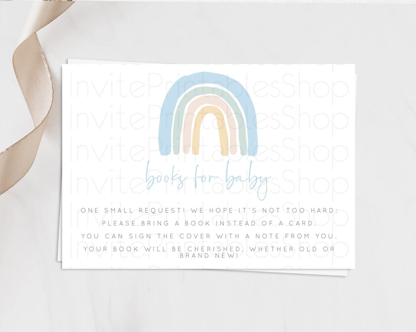 Pastel Rainbow Books For Baby Card Boho Rainbow Book Insert Boho Rainbow Book Card Pastel Watercolor Baby Shower Book Poem Request D10200