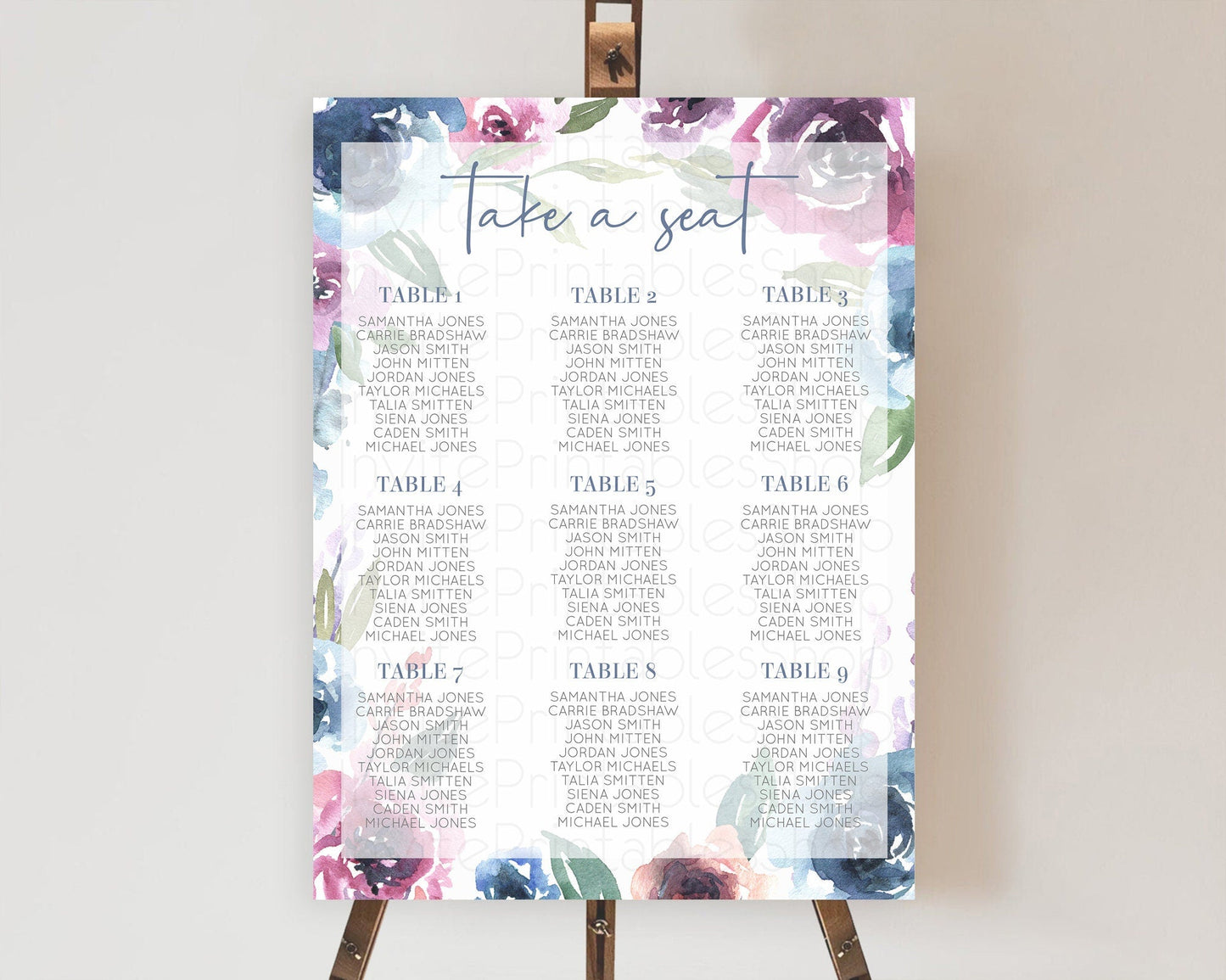 Secret Garden Seating Chart Wildflower Seating Chart Pastel Flowers Seating Chart Enchanted Garden Boho Floral Take A Seat Decor D10780