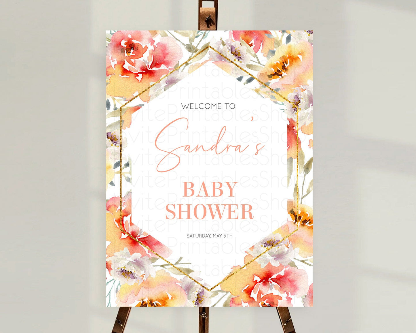 Secret Garden Baby Shower Welcome Sign Wildflower Welcome Board Pastel Flower Garden Welcome Poster Boho Wildflower Welcome Sign D10791