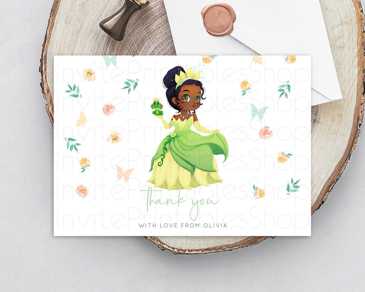 Princess Thank You Castle Thank You Card Secret Garden Birthday Thank You Card Enchanted Castle Pastel Floral Teacher Thank You Card D10358