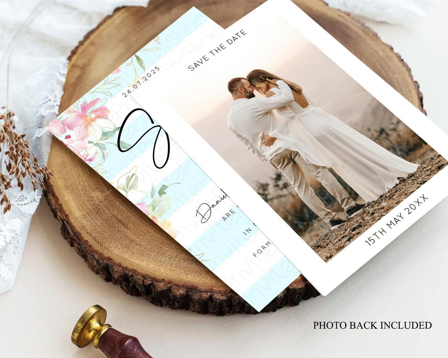 Wildflower Save The Date Template Secret Garden Save The Date Pastel Floral Garden Party Boho Flowers Birthday Baby Shower Wedding D10303