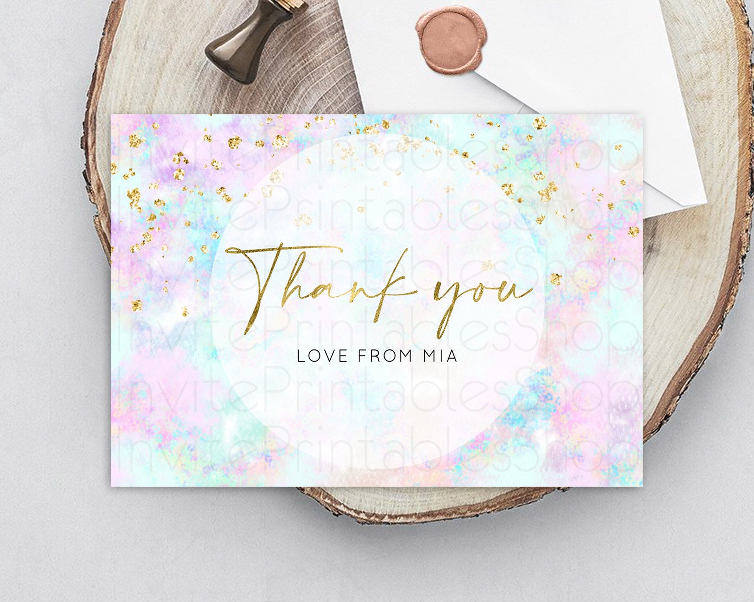 Editable Pastel Thank You Rainbow Thank You Card Colorful Pastel Birthday Th