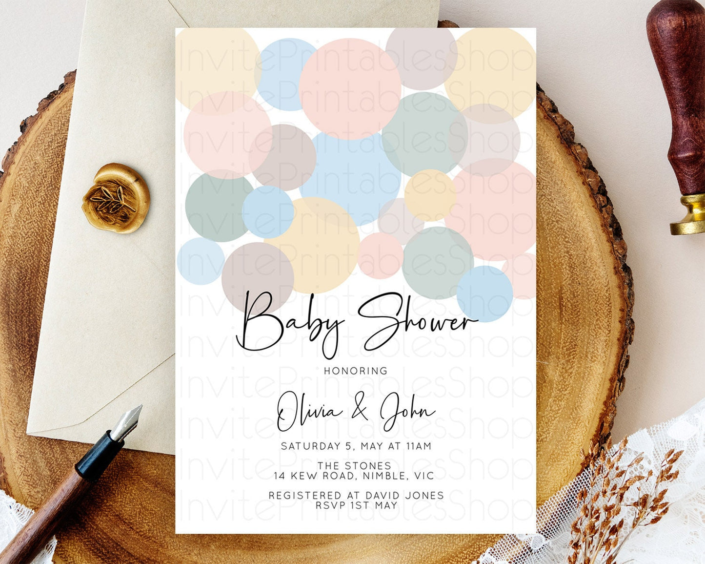 Pastel Rainbow Baby Shower Invitation Pastel Confetti Invitation Sprinkles Bubbles Invitation Colorful Rainbow Confetti Theme D10602