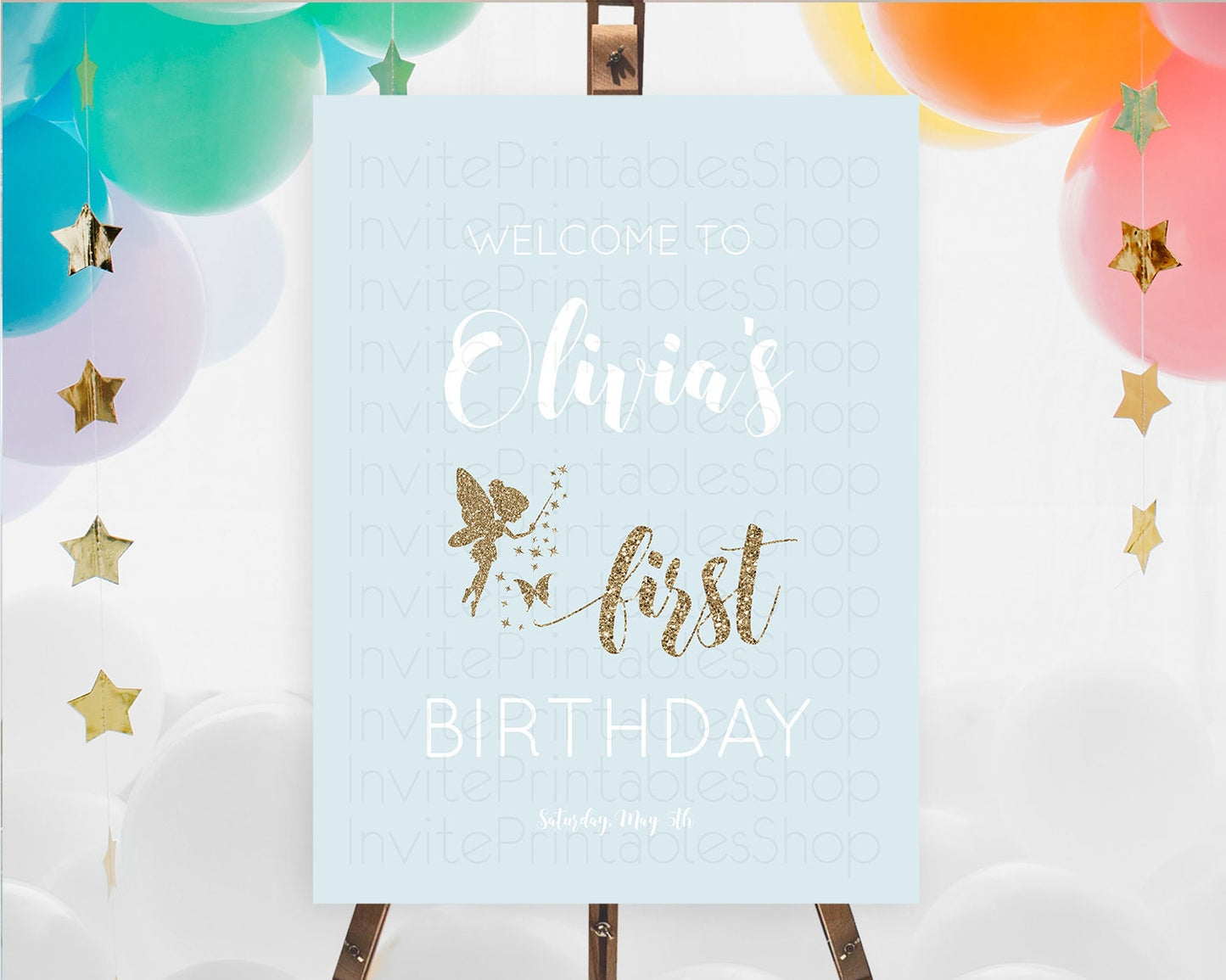 Fairy Welcome Sign Fairy Welcome Board Enchanted Garden Pastel Floral Butterfly Décor Secret Garden First Birthday Welcome Sign D10907