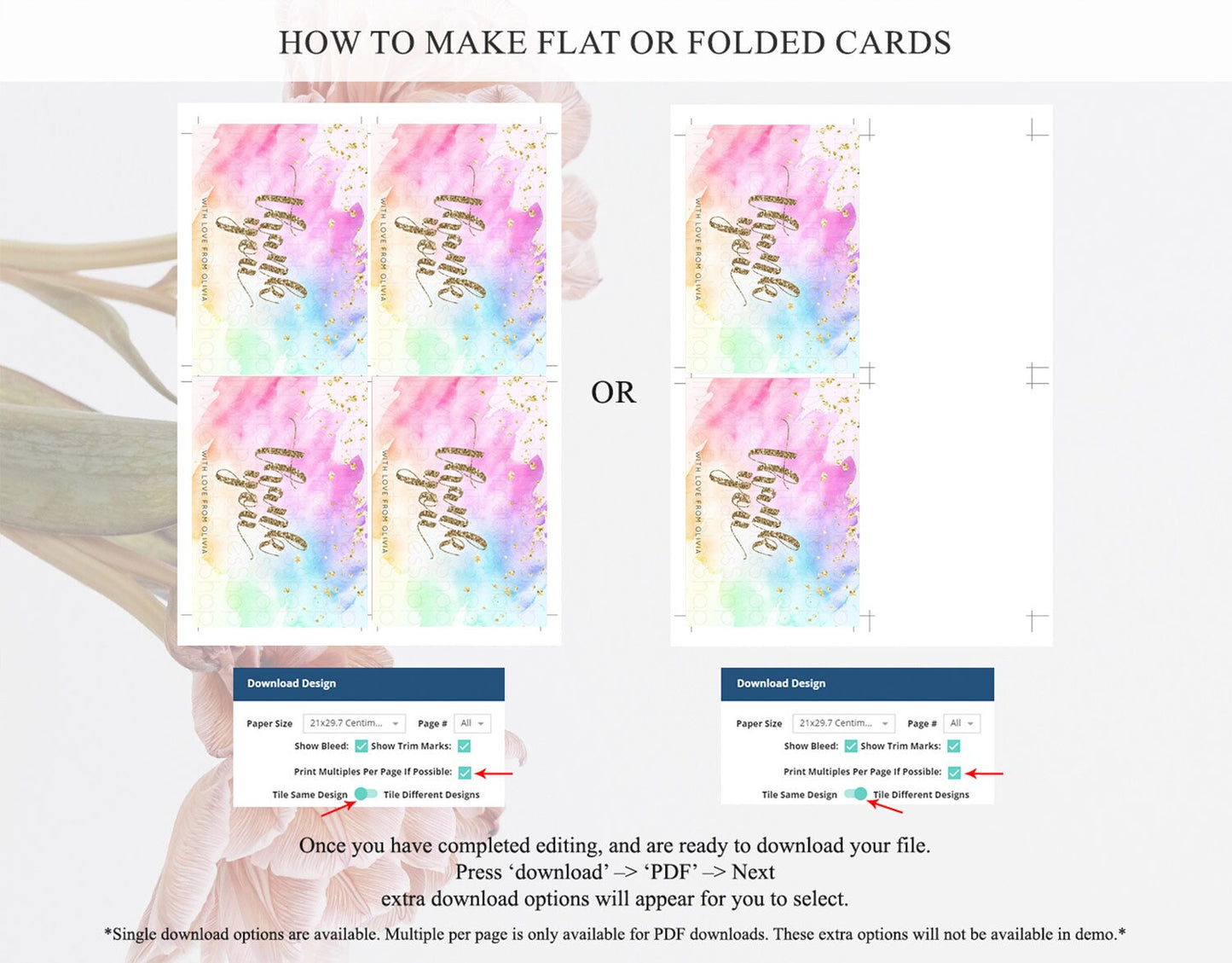 Pastel Thank You Rainbow Thank You Card Colorful Pastel Birthday Thank You Card Confetti Watercolor Pastel Teacher Thank You Cards D10450