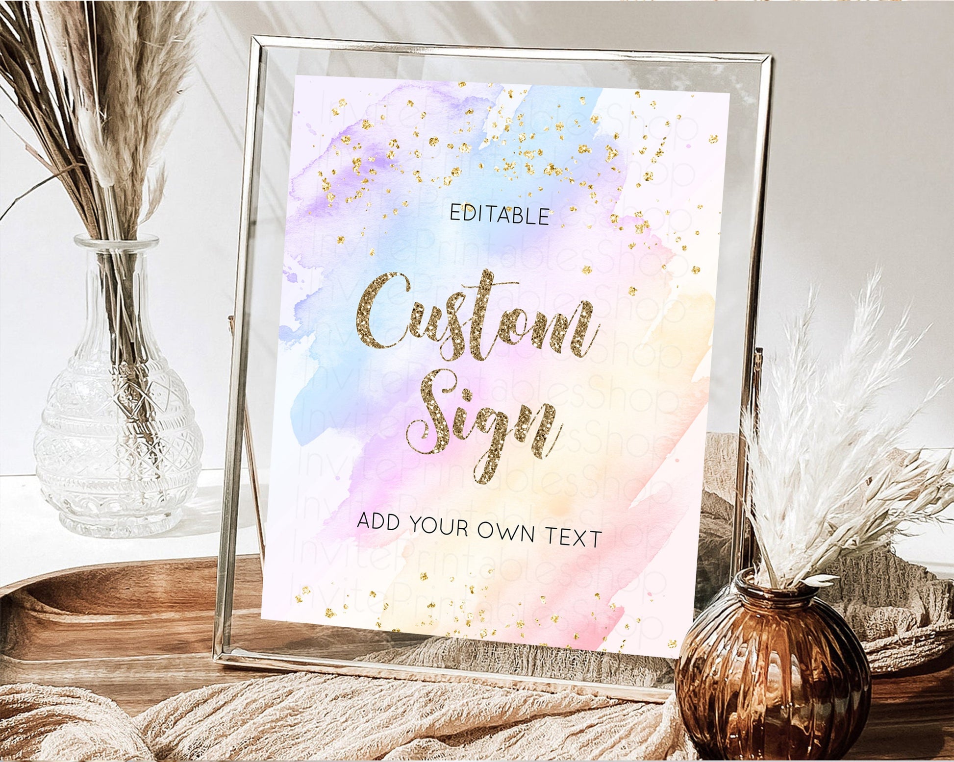 Editable Sign Table Sign Table Signs Party Sign Birthday Sign Food Sign Cust
