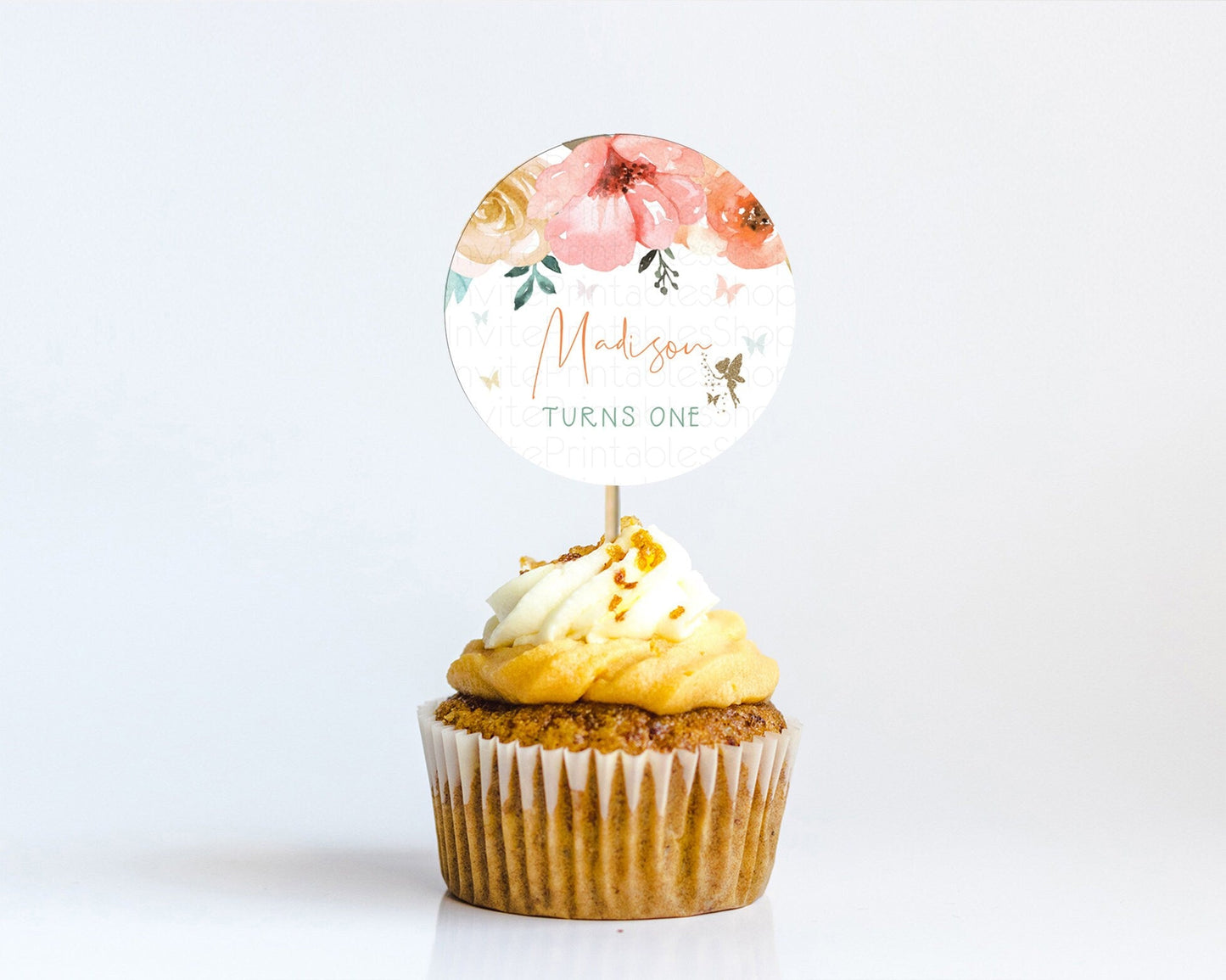 Fairy Cupcake Toppers Pastel Fairy Cupcake Toppers Fairy Floral Garden Cupcake Topper Enchanted Garden Floral Butterfly Party Decor D10346