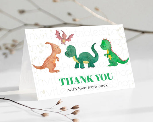 Editable Dinosaur Thank You Dinosaur Volcano Thank You Card Dinosaur Birthda