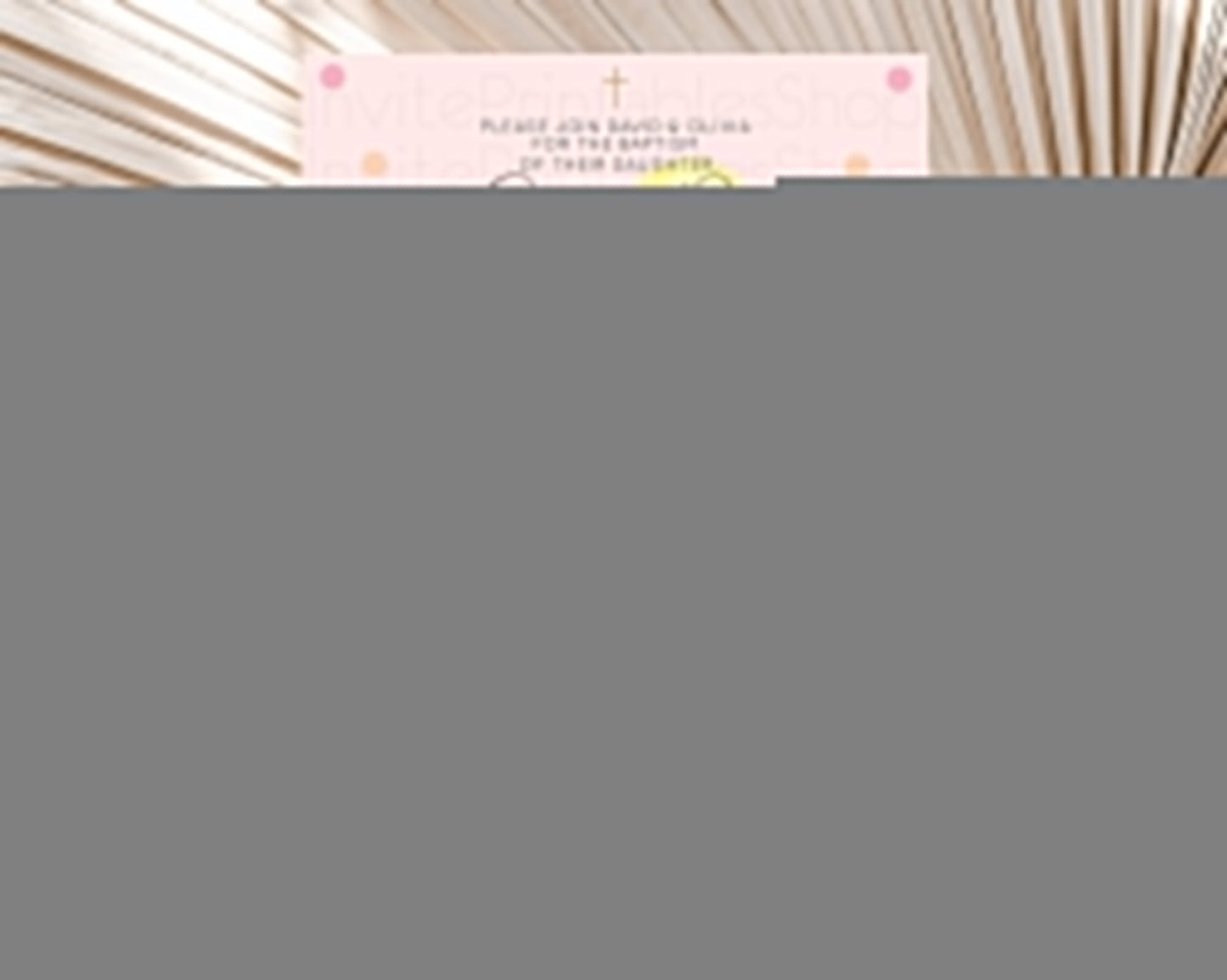 Bunny Baptism Invitation Pastel Bunny Baptism 1st Birthday Invitation Bunny Balloon Christening Invite Pastel Confetti Balloon Bunny D10219