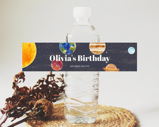 Editable Space Water Label Template Space Adventure Party Decor First Trip A