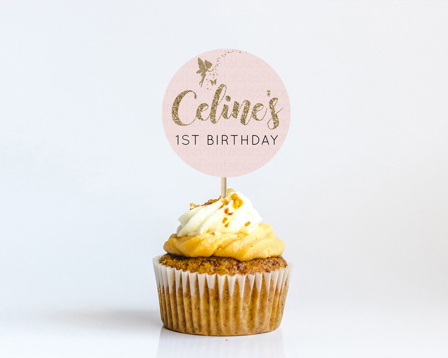 Editable Fairy Cupcake Toppers Pastel Fairy Cupcake Toppers Fairy Floral Gar