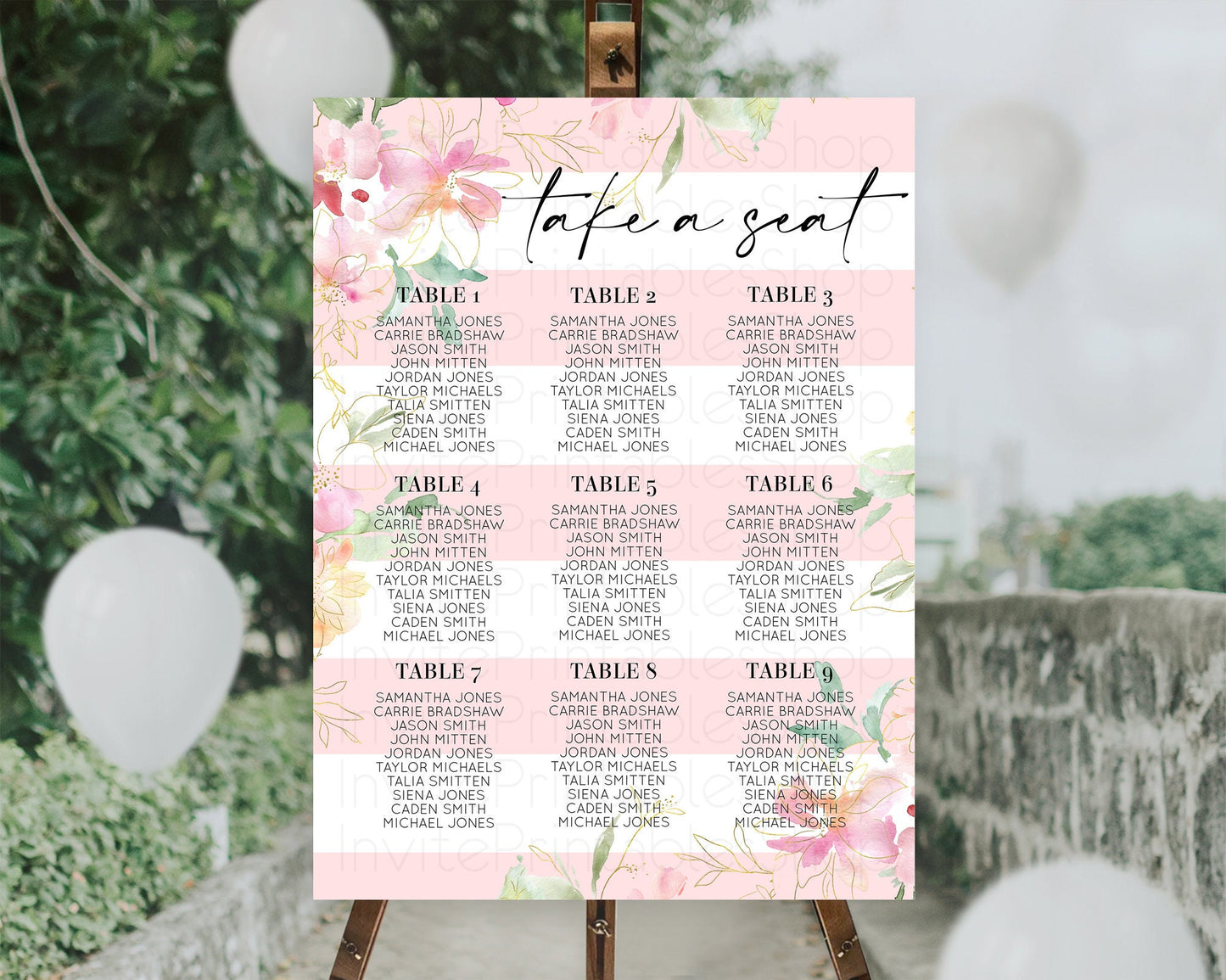 Secret Garden Seating Chart Wildflower Seating Chart Pastel Flowers Seating Chart Enchanted Garden Boho Floral Take A Seat Décor D10301