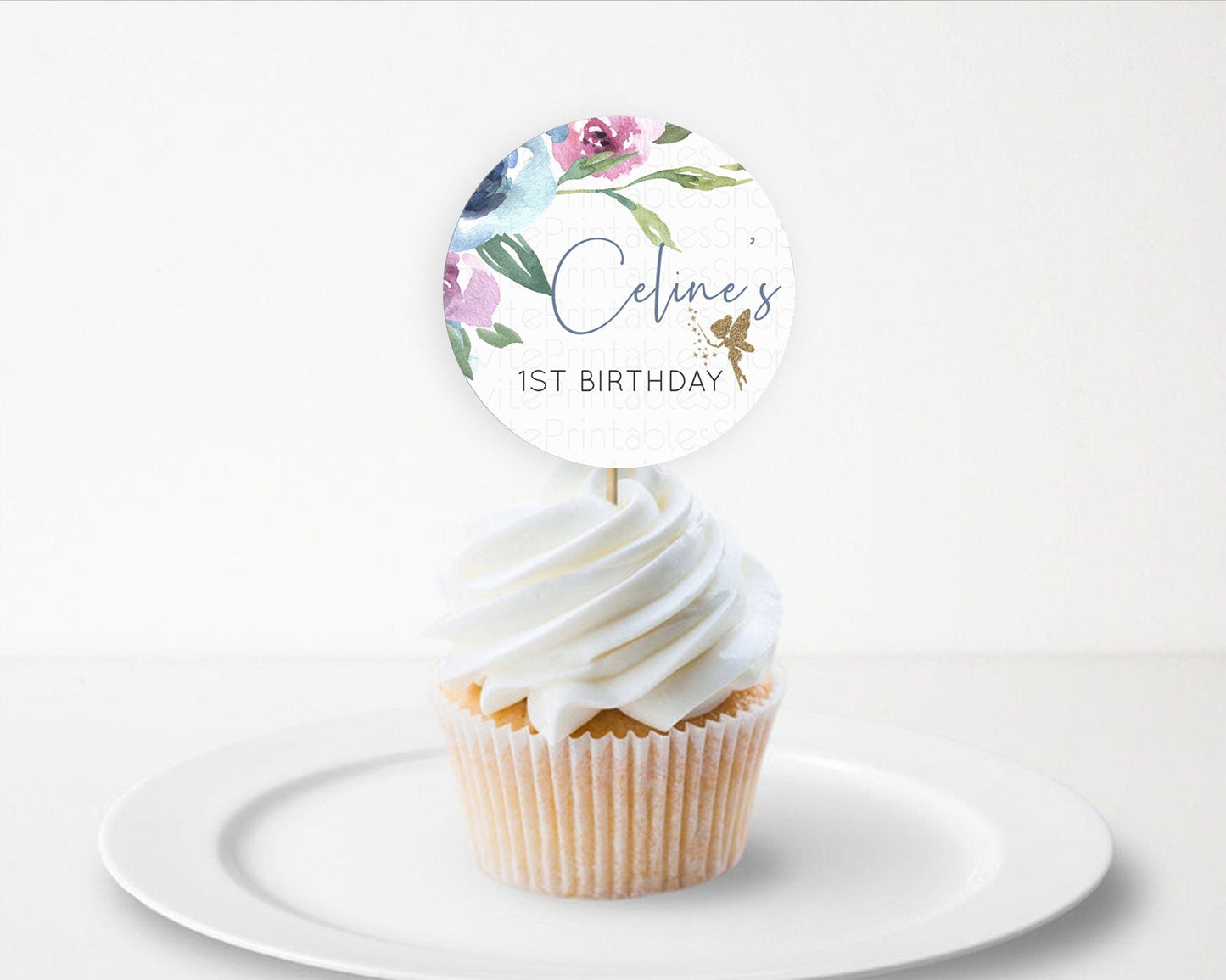 Fairy Cupcake Toppers Pastel Fairy Cupcake Toppers Fairy Floral Garden Cupcake Topper Enchanted Garden Floral Butterfly Party Decor D10188