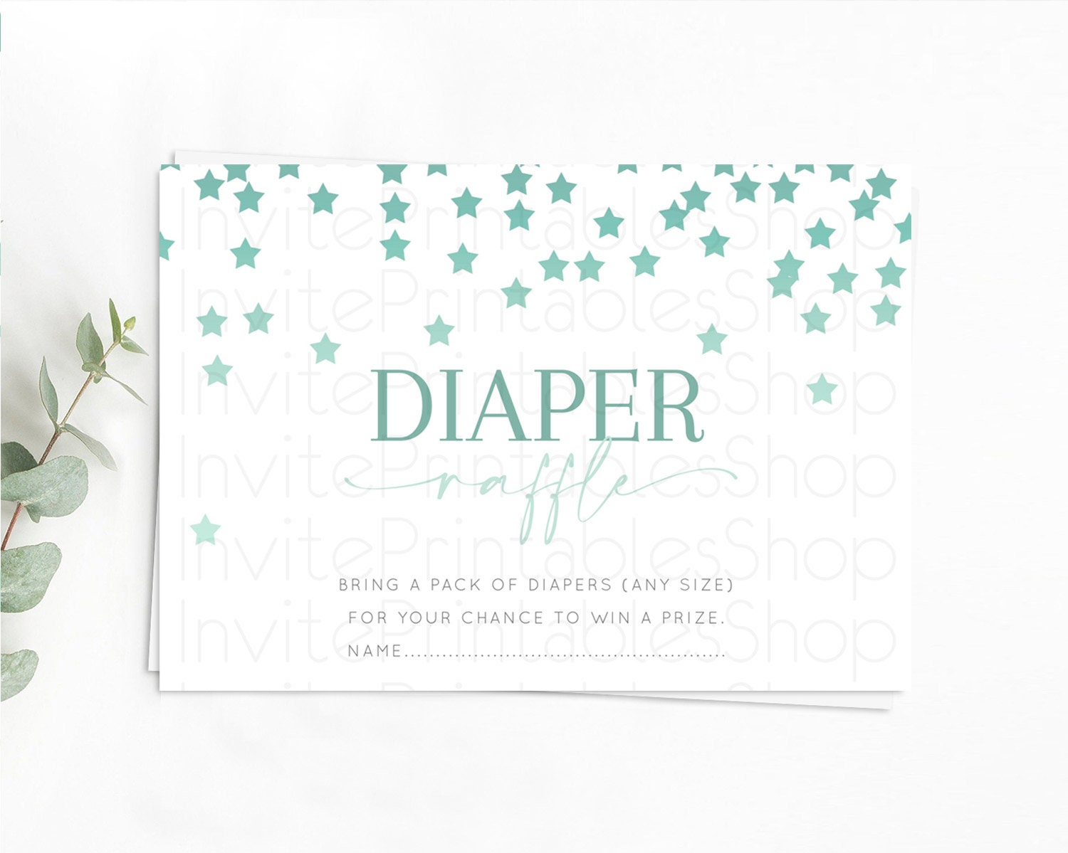 Editable Pastel Star Diaper Raffle Card Shooting Star Diaper Raffle Insert T