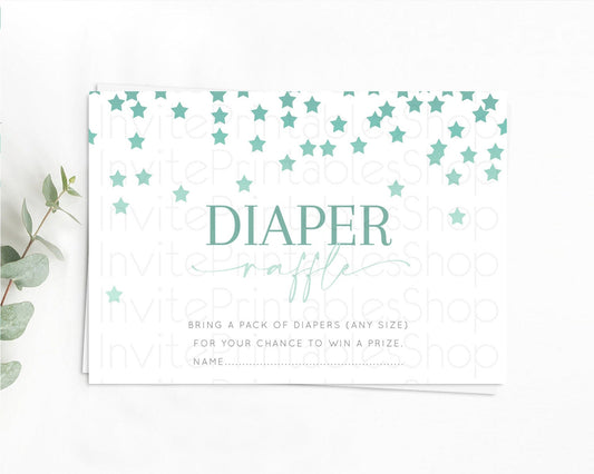 Editable Pastel Star Diaper Raffle Card Shooting Star Diaper Raffle Insert T