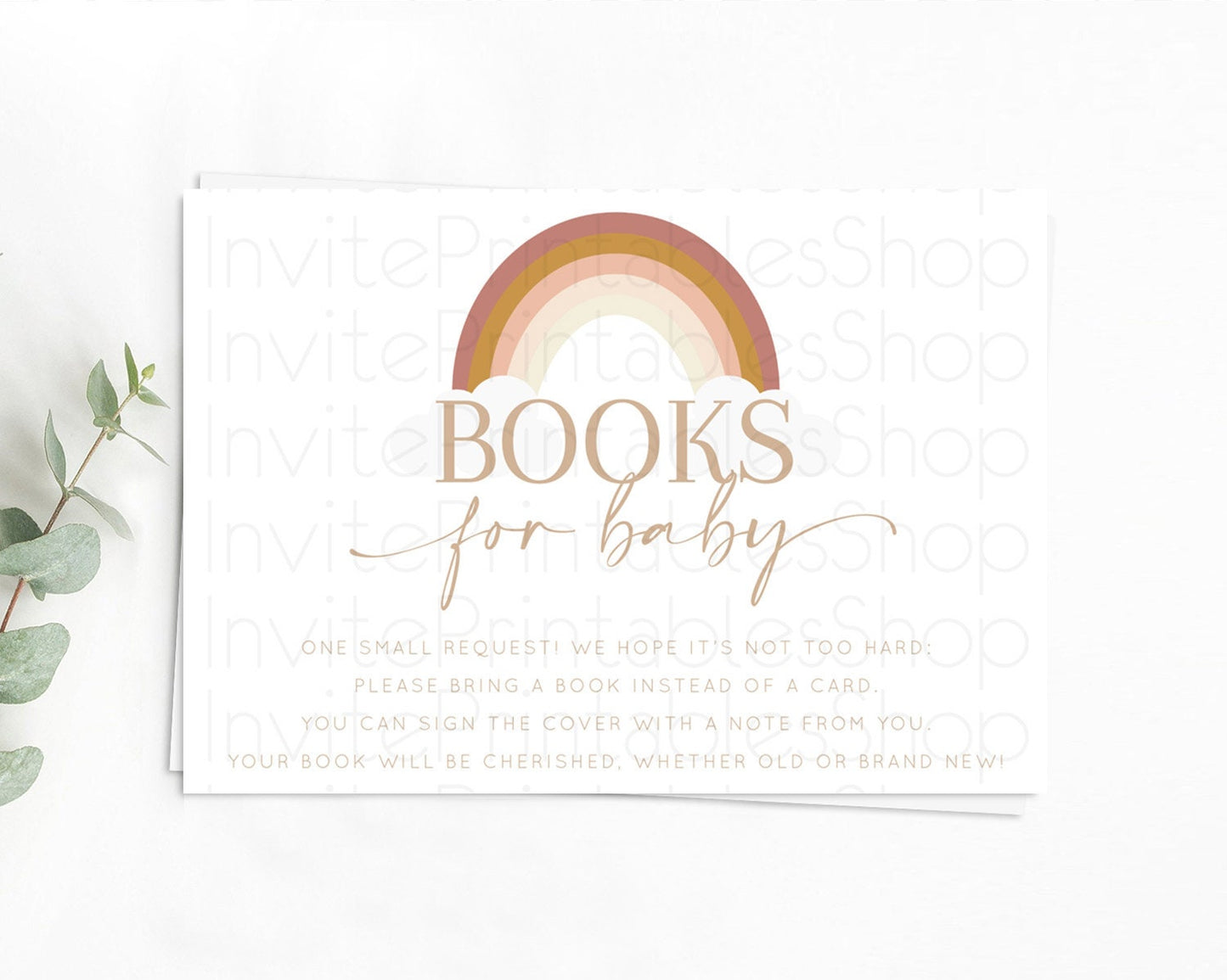 Pastel Rainbow Books For Baby Card Boho Rainbow Book Insert Boho Rainbow Book Card Pastel Watercolor Baby Shower Book Poem Request D10122