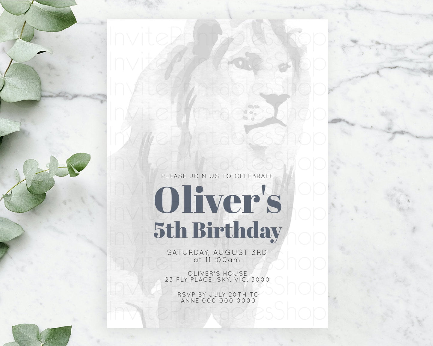 Lion Birthday Invitation Lion Invitation Modern Safari Lion Party 2 Wild 1 Safari Adventure Zoo Birthday Minimalist Lion Invites D10299